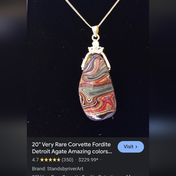 Very rare vintage corvette fordite Detroit - Picture 3 of 3